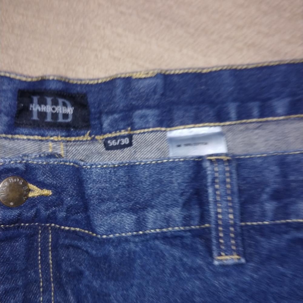Two pairs Harbor Bay relaxed fit dark denim jeans